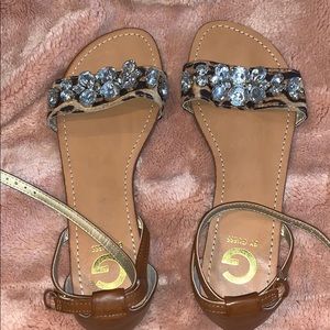 G by Guess Leopard Print Sandals